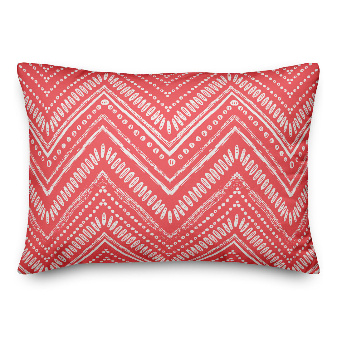 Outdoor Rectangular Pillow Designs Direct Creative Group Color: Red/Cream