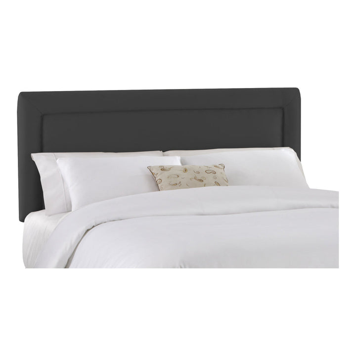 Rowberrow Upholstered Panel Headboard Mercury Row® Size: King Upholstery: Black Performance Microsuede
