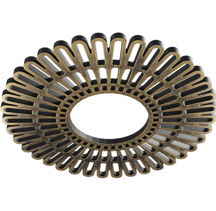 Cornelius Ceiling Medallion Ekena Millwork Color: Antiqued Pale Gold Size: 18" H x 18" W x 0.5" D