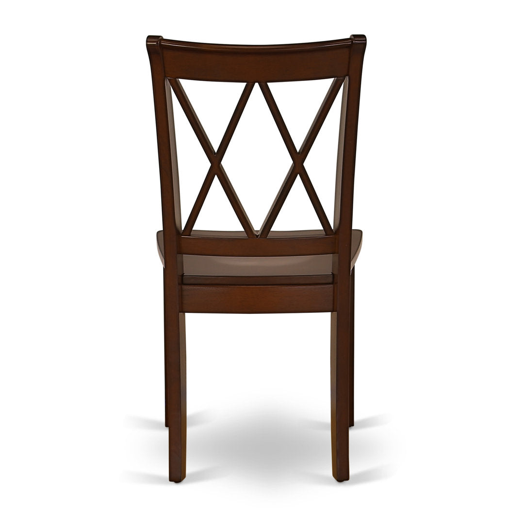 Letitia Solid Wood Double X-Back Side Chair (Set of 2) Lark Manor™ Color: Mahogany