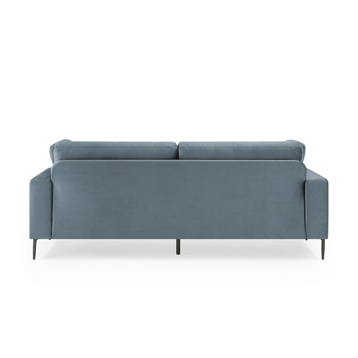 Jeses MINIMORE Modern Style Etta 84.3" Mid-Century Modern Design Sofa Corrigan Studio® Fabric: Light Blue Velvet