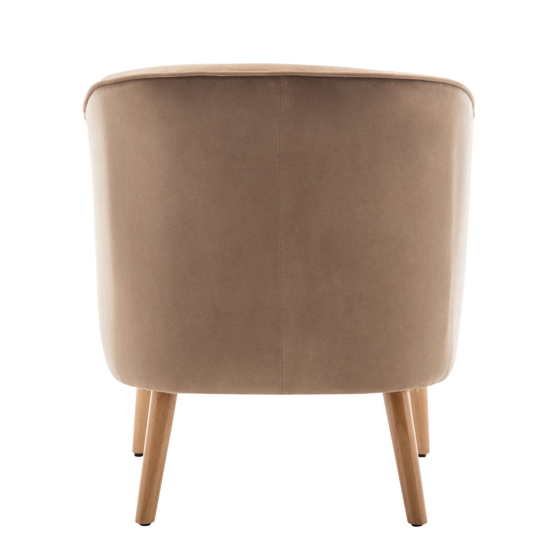 Marzi Barrel Chair Joss & Main Fabric: Brown Velvet