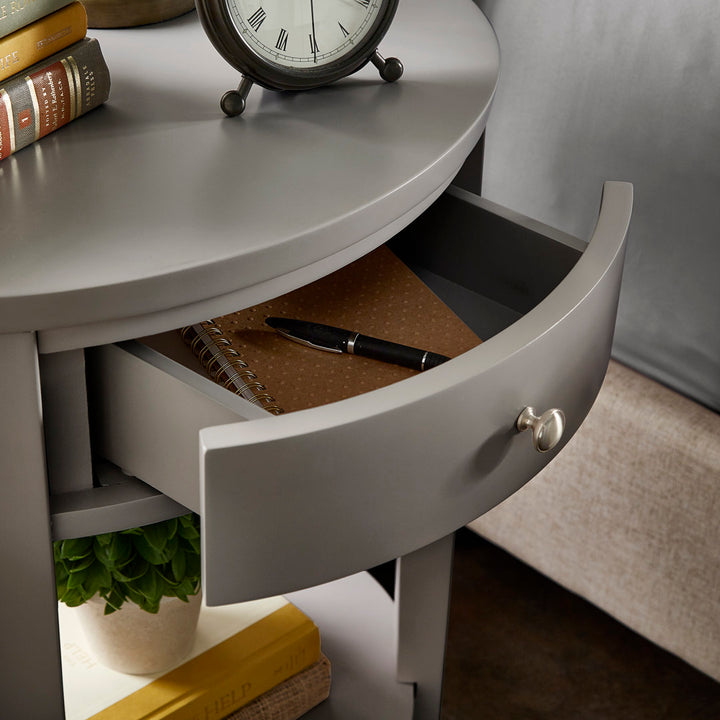 Zaheed End Table with Storage Red Barrel Studio® Color: Gray