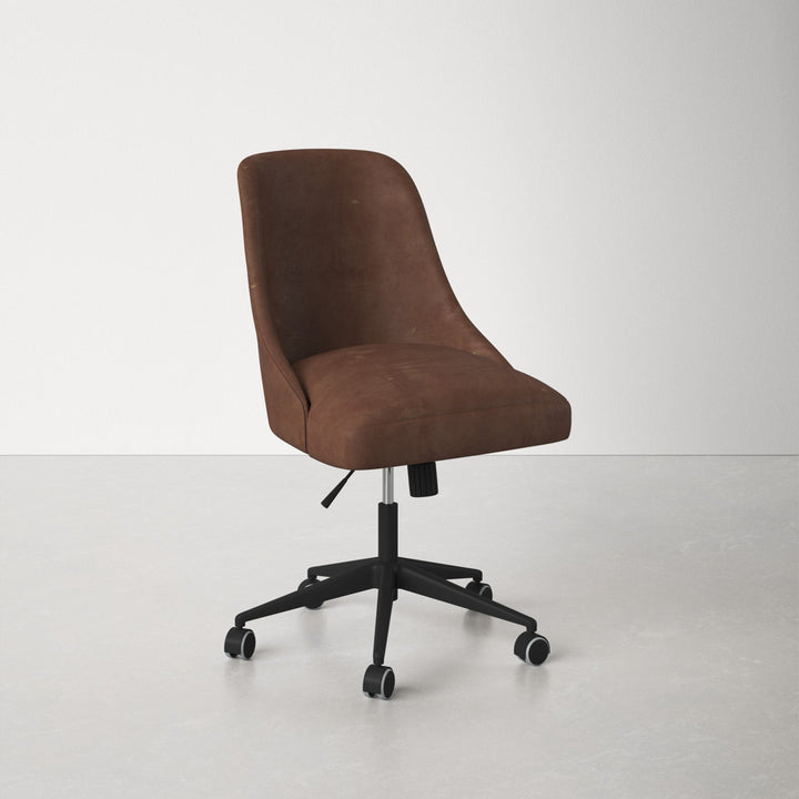 Acosta Task Chair AllModern Upholstery Color: Distressed Saddle Brown Performance Faux Leather