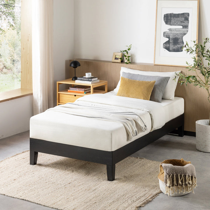 Amaryn Solid Wood Platform Bed Lark Manor™ Color: Black Size: Twin