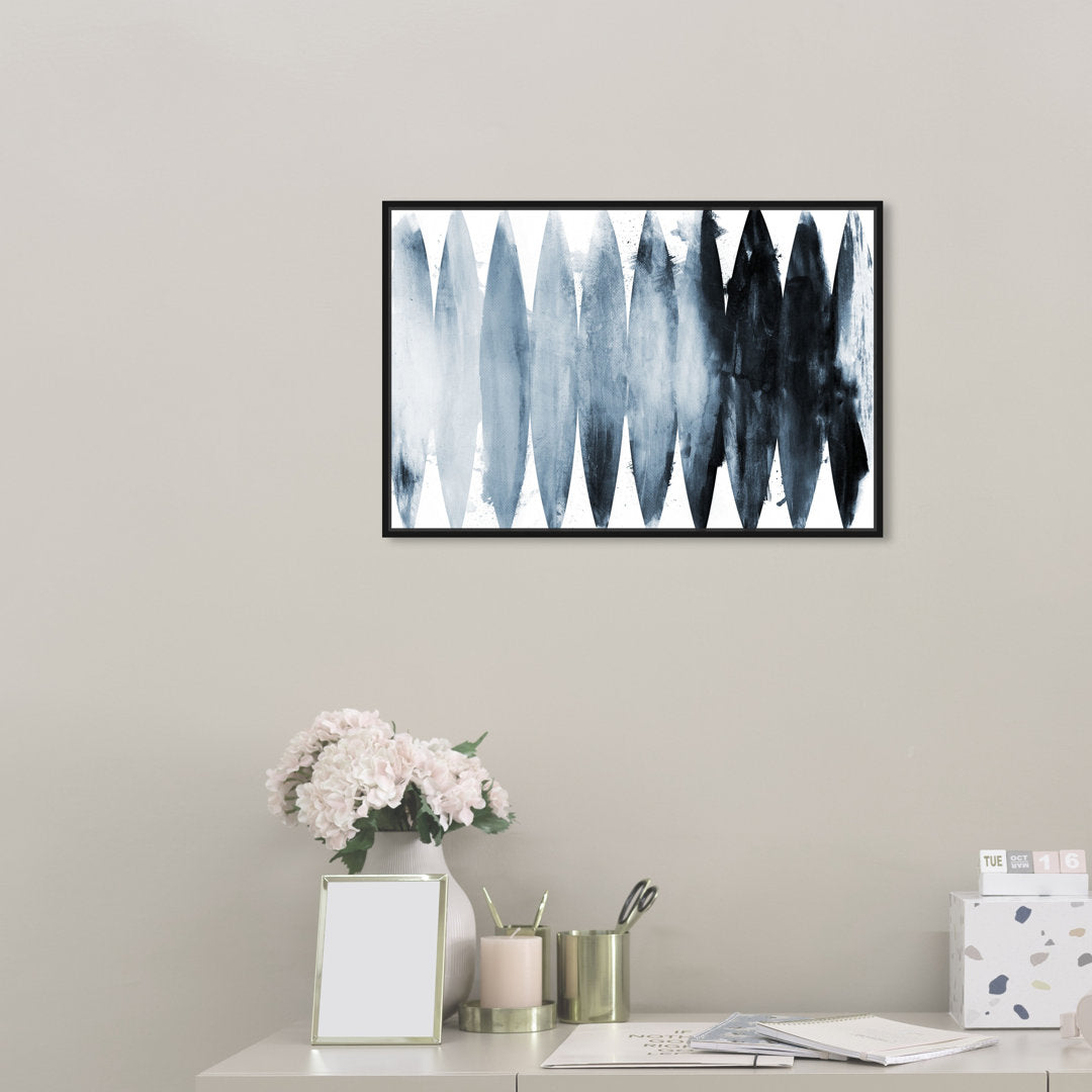 Abstract Paradise Found Muted - Painting Print on Canvas Art Remedy Size: 36" H x 54" W x 1.5" D Format: Black Framed