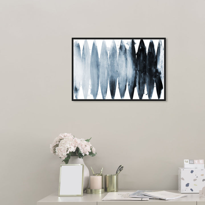 Abstract Paradise Found Muted - Painting Print on Canvas Art Remedy Size: 36" H x 54" W x 1.5" D Format: Black Framed