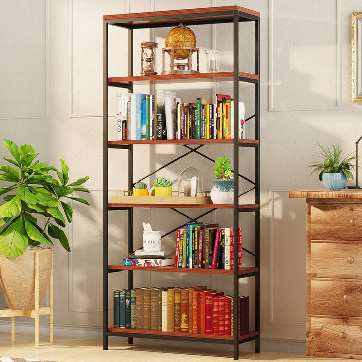 Aidann 70.9'' H X 31.6'' W Iron Standard Bookcase 17 Stories