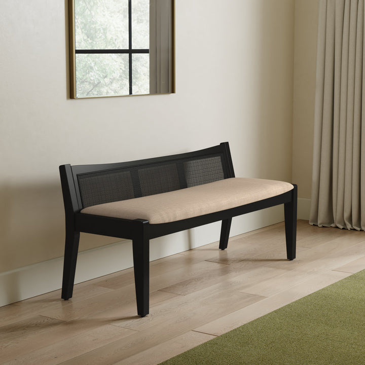 Donner Cane Back Cushioned Bench Joss & Main