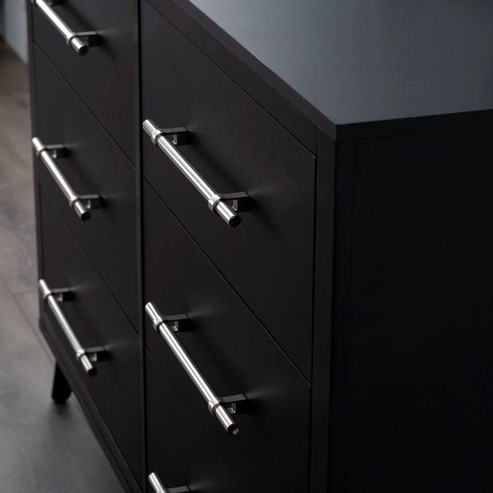 Kai 6 Drawer Double Dresser Mercury Row® Color: Black