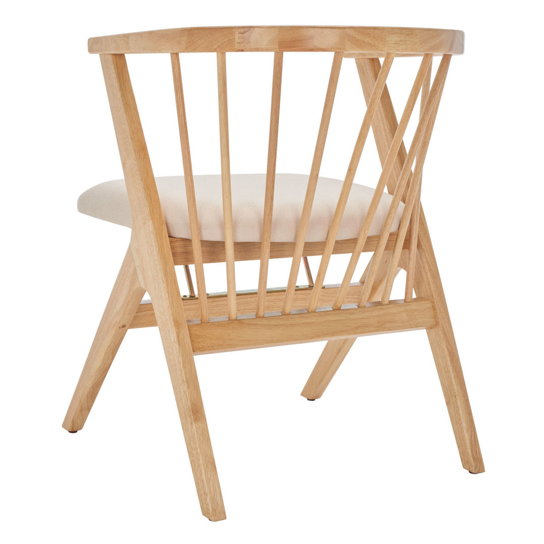 Artemis Slat Back Side Chair in Black (Set of 2) Mistana™ Upholstery Color: Natural, Color: Beige