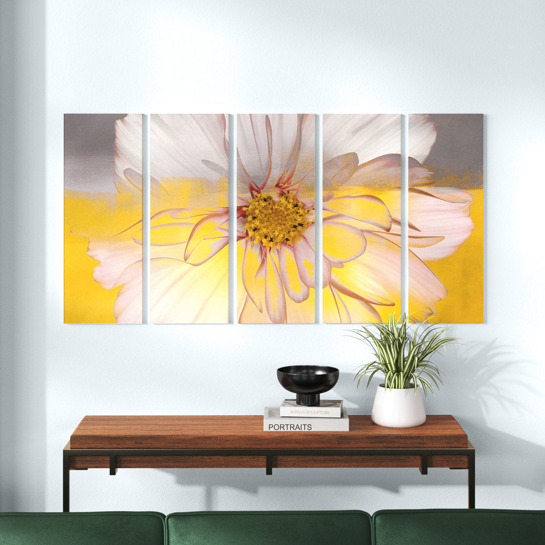 Painted Petals XXXIV by Tristan Scott - 5 Piece Wrapped Canvas Graphic Art Print Wade Logan®