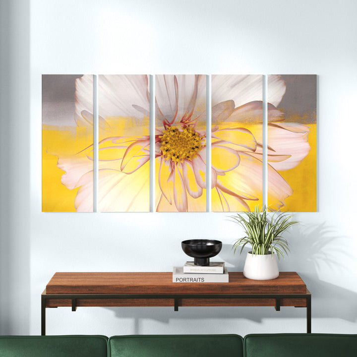 Painted Petals XXXIV by Tristan Scott - 5 Piece Wrapped Canvas Graphic Art Print Wade Logan®