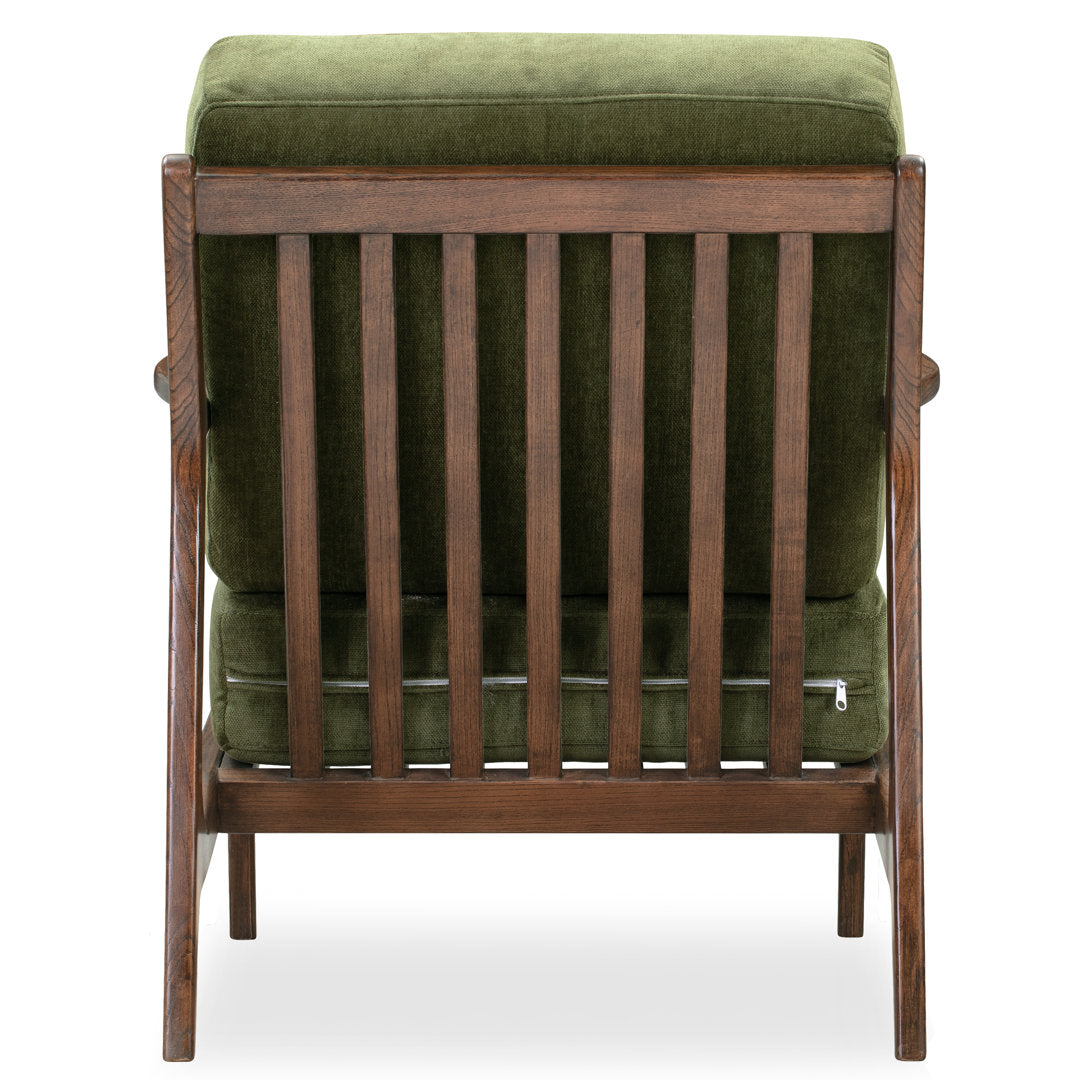 Gabe Fabric Upholstered Lounge Armchair Joss & Main Upholstery Color: Distressed Green Velvet
