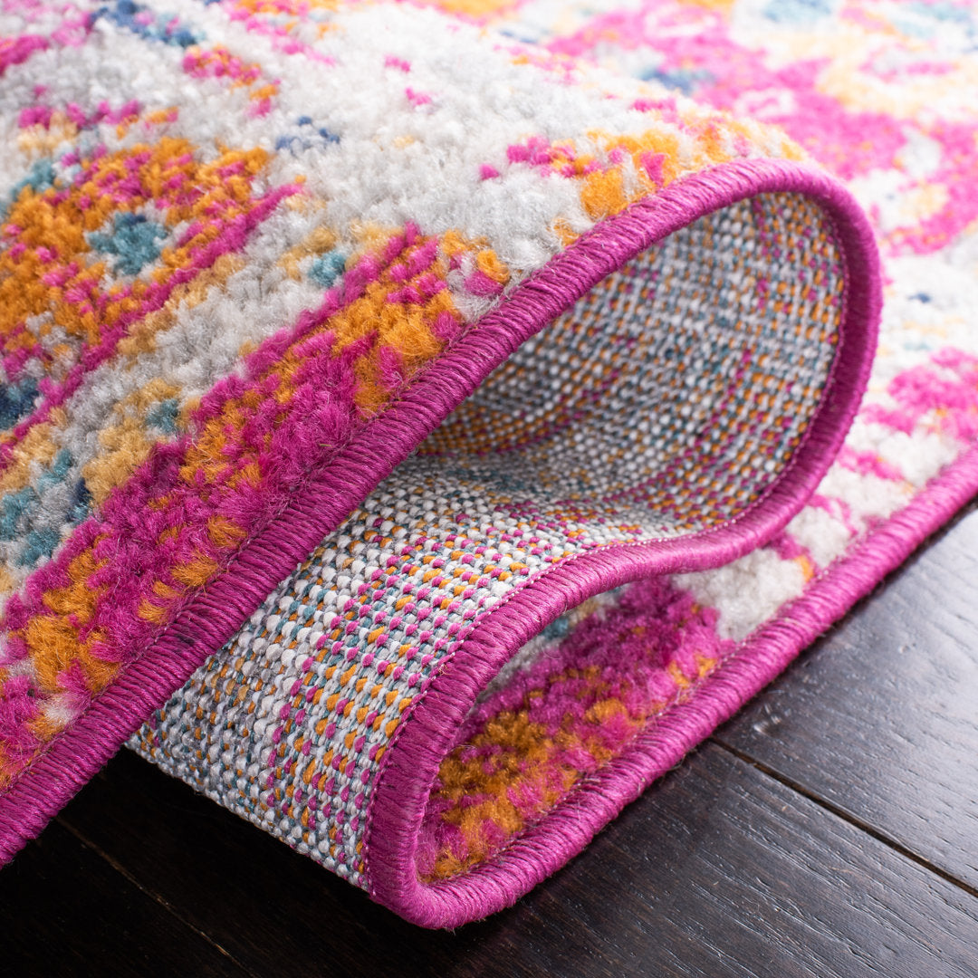 Felty 154 Area Rug In Fuchsia / Gold Langley Street® Rug Size: Rectangle 8' x 10'