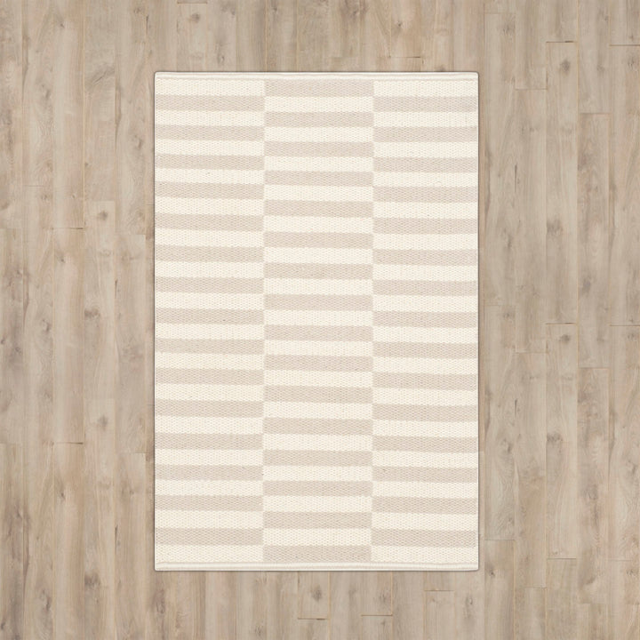 Ilona Striped Hand Loomed Cotton Area Rug in Ivory/Light Gray Birch Lane™ Rug Size: Rectangle 8' x 10'