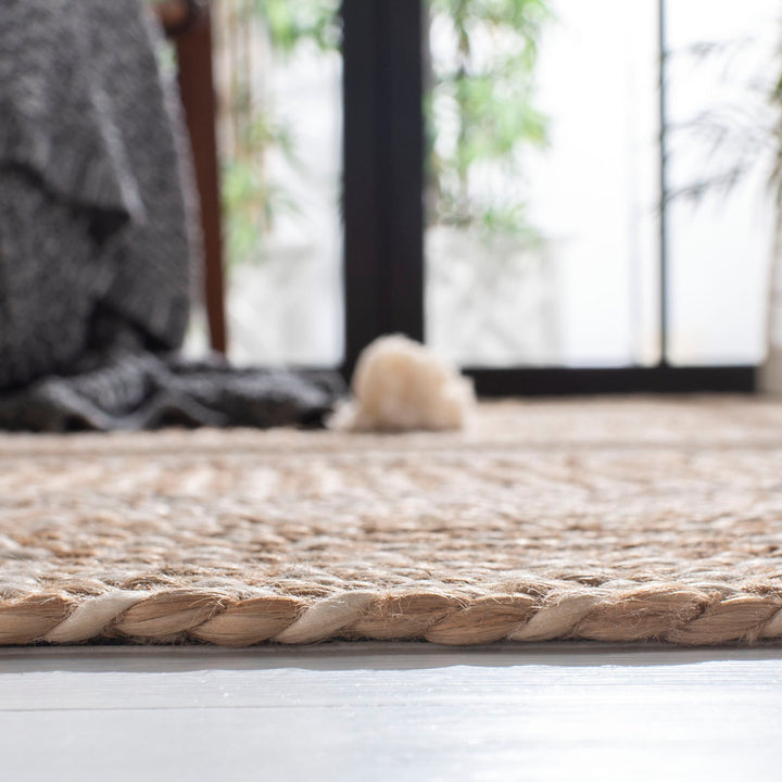 Chesnut Natural Fiber Flat Weave Jute And Cotton With Latex Striped Rug Bay Isle Home™ Rug Size: Rectangle 10' x 14'