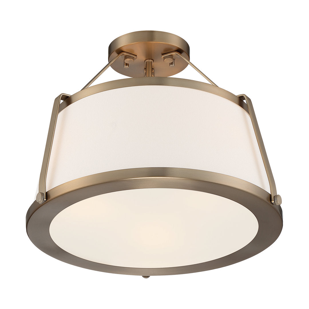 Vonnie 3 -Light 15.5" Semi Flush Mount Joss & Main Fixture Finish: Burnished Brass