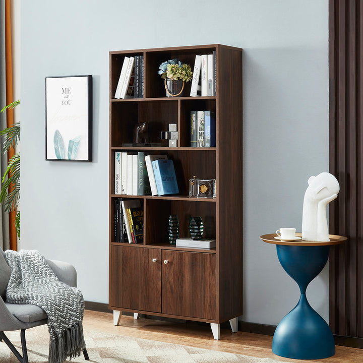 Rathore 68" H x 31.5" W Standard Bookcase Ebern Designs Color: Walnut