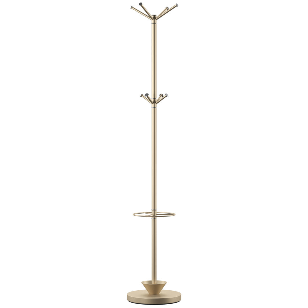 Bjoern 8 - Hook Freestanding Coat Rack in Champagne Mercer41