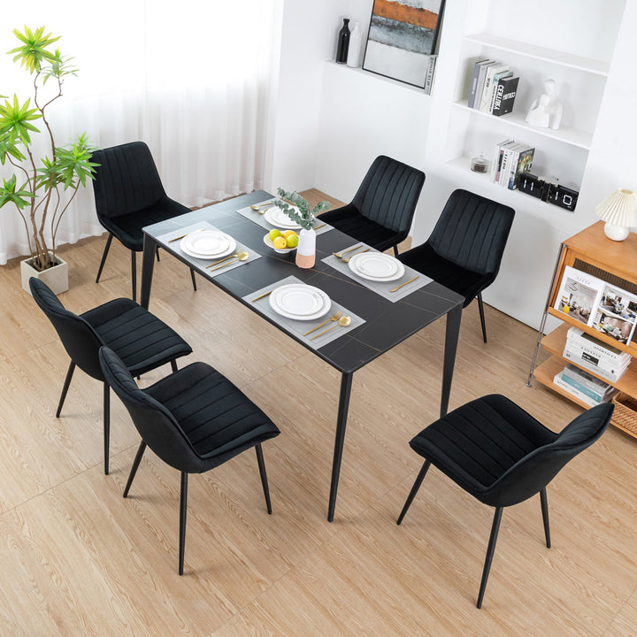 Birkland Dining Chair (Set of 6) Everly Quinn Upholstery Color: Black