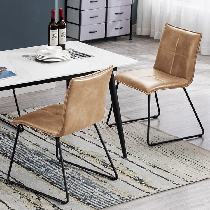 Tarin Faux Leather Upholstered Side Chair (Set of 2) Steelside™ Upholstery Color: Camel