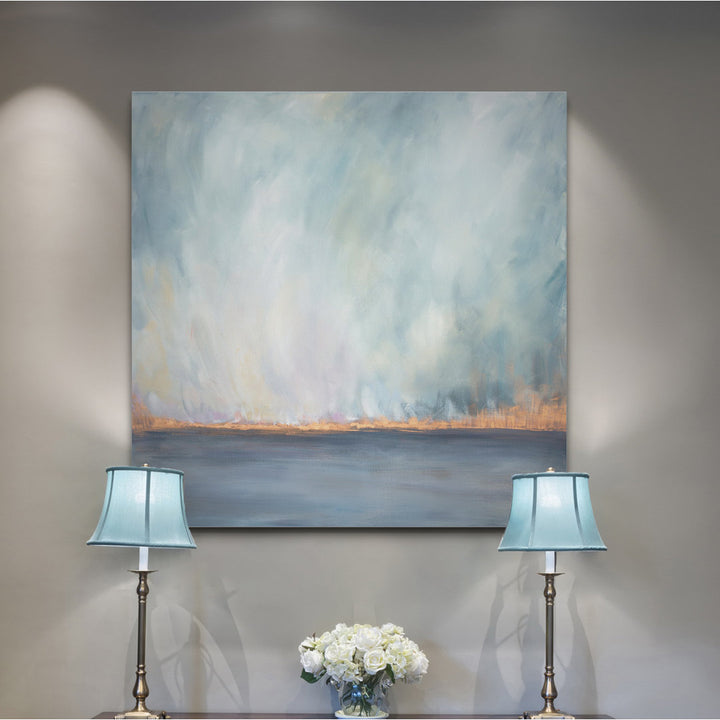 Journey Softly' Painting Highland Dunes Size: 40" H x 40" W x 1.5" D Format: Wrapped Canvas