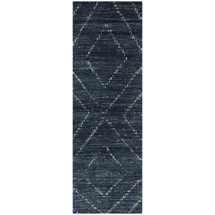 Beveridge Geometric Dark Blue Area Rug Mercury Row® Rug Size: Runner 2'2" x 7'