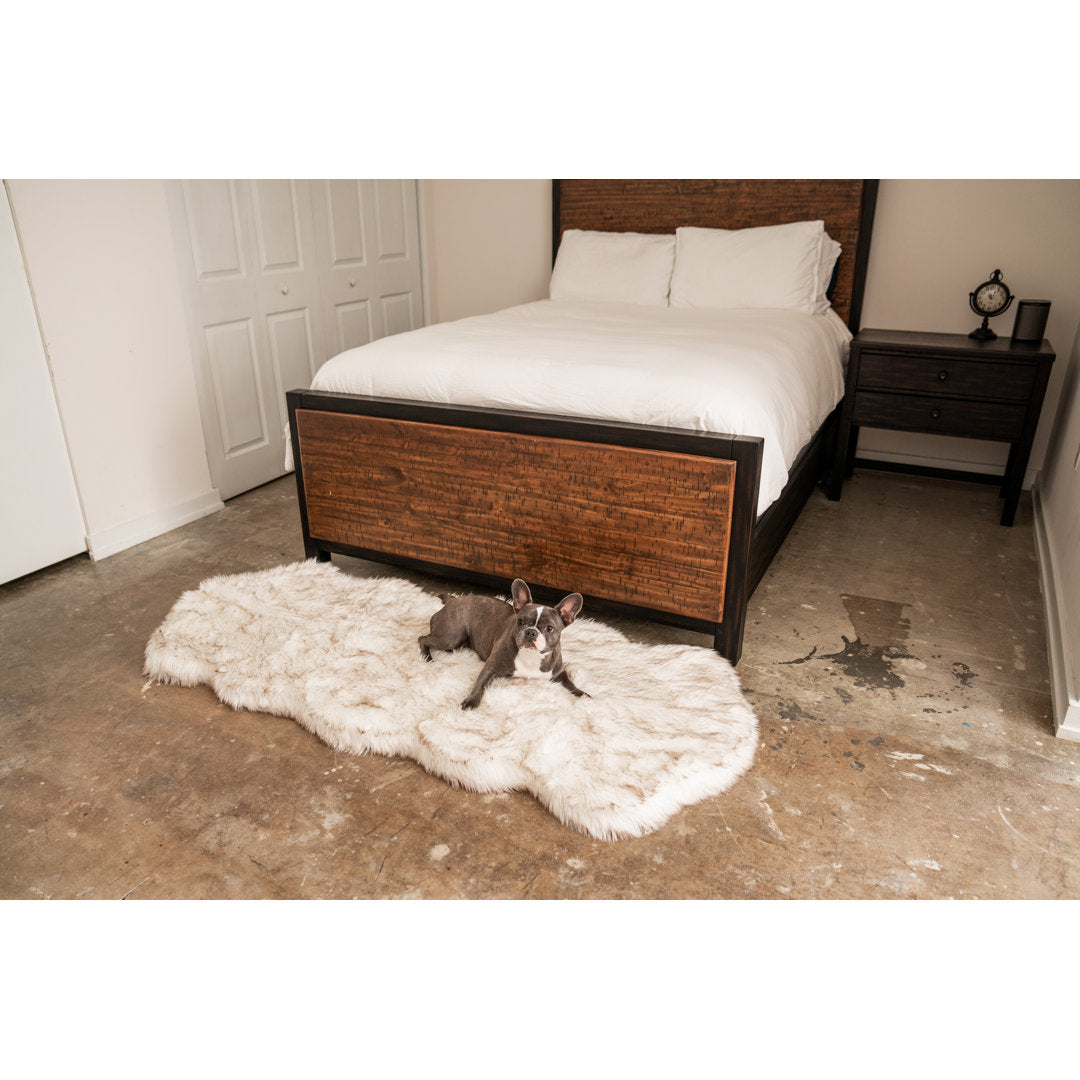 Puprug Runner Faux Fur Memory Foam Dog Curve Mat Paw Brands
