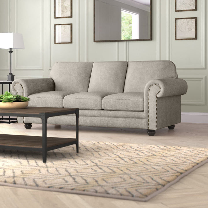 Chisholm 84" Rolled Arm Sofa Greyleigh™ Upholstery Color: Grey