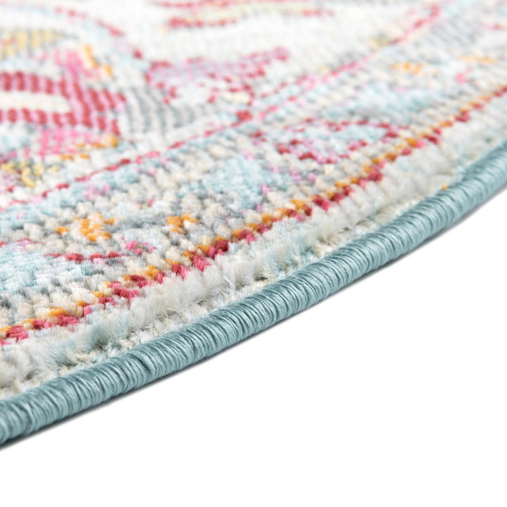 Haefner  Floral Orange/Gray/Blue Area Rug Langley Street® Rug Size: Oval 5'5" x 8'