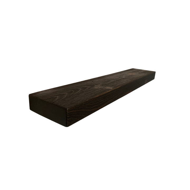 Eneas Pine Solid Wood Floating Shelf Millwood Pines Size: 2" H x 24" W x 6" D Finish: Mocha