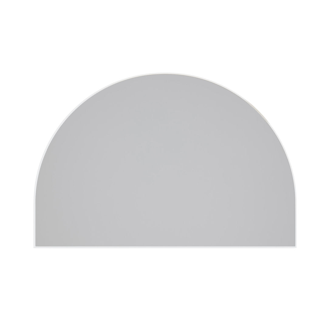 Kira Arched Mirror Glass Warehouse Size: 32'' X 48'' Finish: White