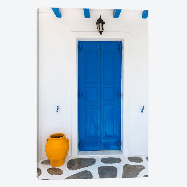 Fun House, Mykonos, Greece I' Photographic Print on Canvas East Urban Home Mat Color: No Mat Size: 18" H x 12" W x 1.5" D Format: Wrapped Canvas