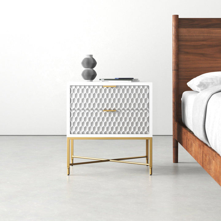 Capra 2 - Drawer Nightstand AllModern Color: White