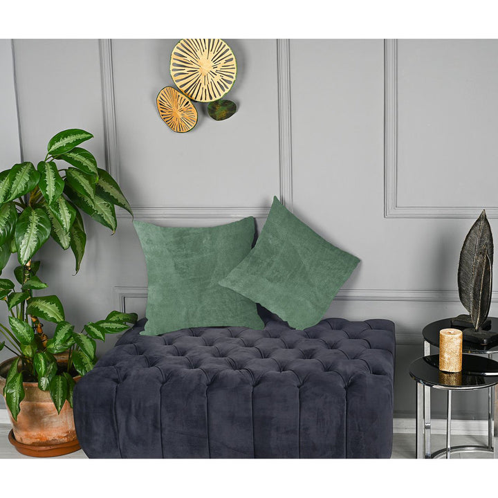 Velvet Throw Square Pillow Cover (Set of 2) Lilijan Home & Curtain Color: 36 Xanadu Size: 16" x 16"