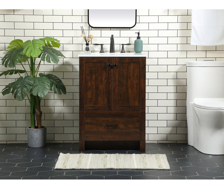 Ahmed 24" D x 19'' D x 34'' H Single Bathroom Vanity Sand & Stable™ Base Finish: Expresso