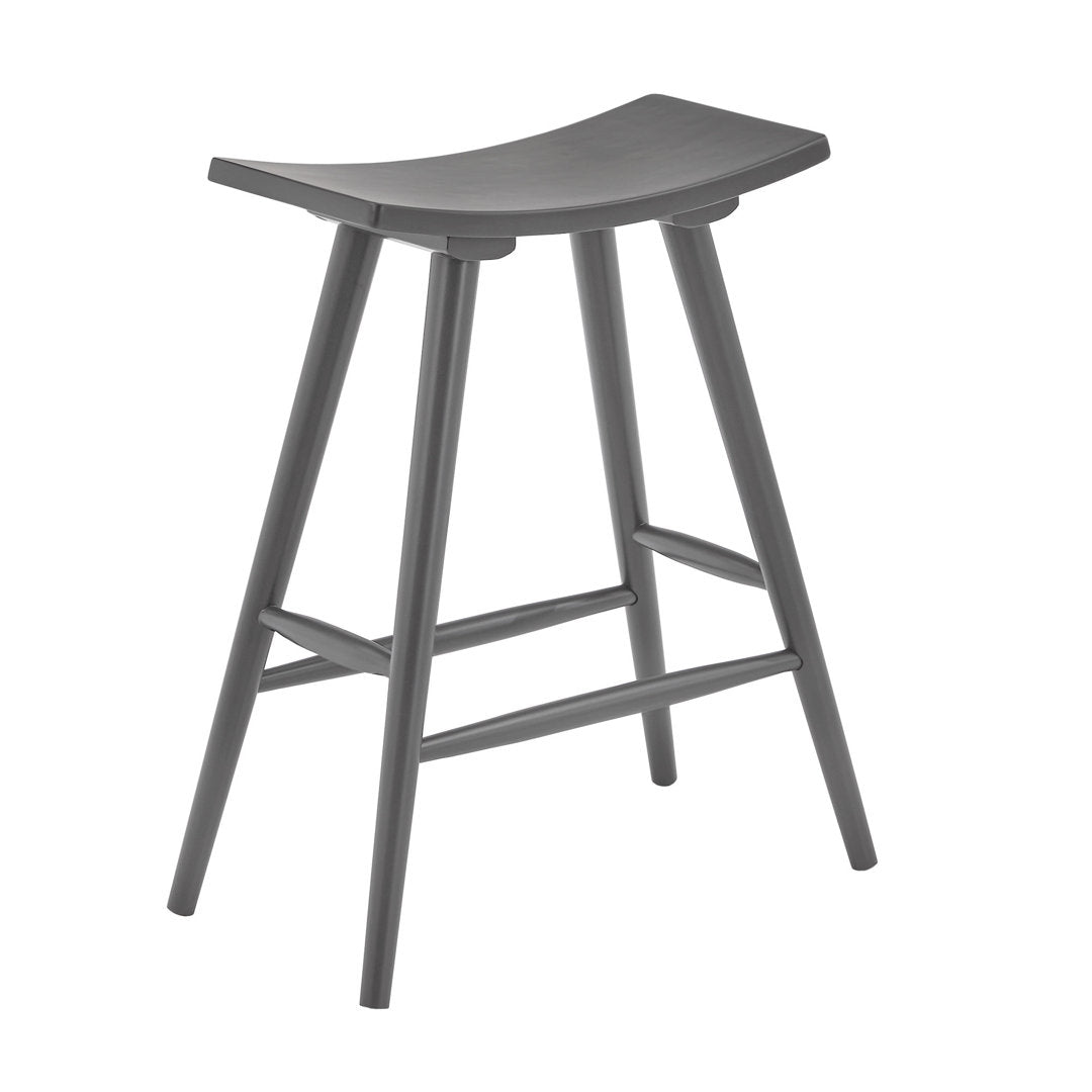 Ashray Solid Wood 24.25" Counter Stool (Set of 2) Wade Logan® Color: Gray