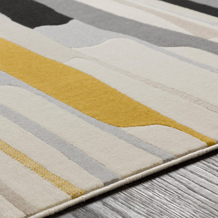 Dimond Striped Mustard/Gray/Beige Area Rug Wade Logan® Rug Size: Rectangle 8'10" x 12'3"