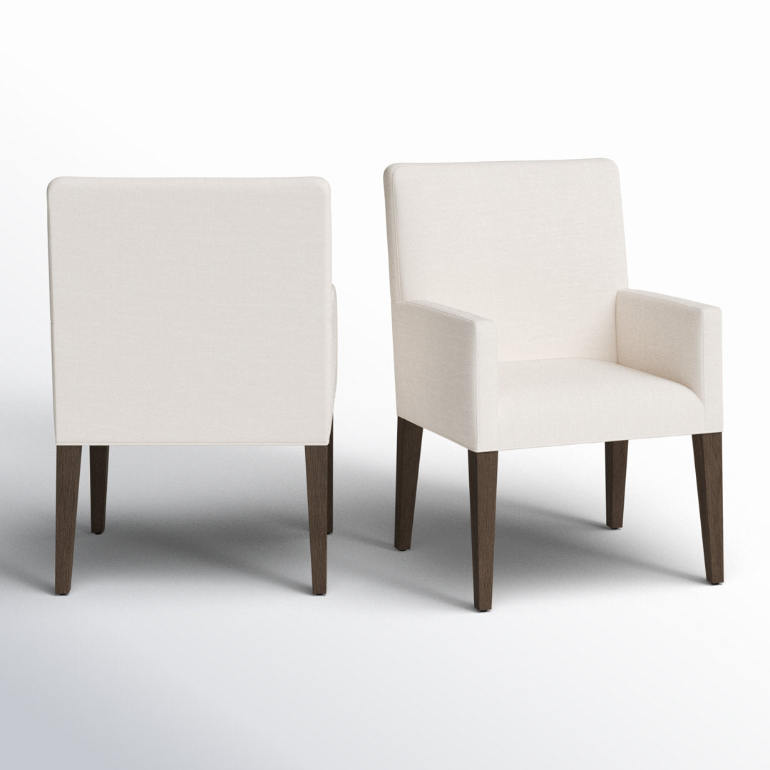 Meria Upholstered Arm Chair in Beige (Set of 2) Joss & Main