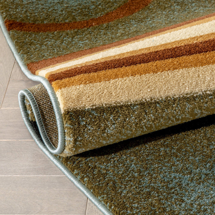 Abbie Arcs & Shapes Light Blue Modern Rug Winston Porter Rug Size: Runner 2'7" x 9'6"