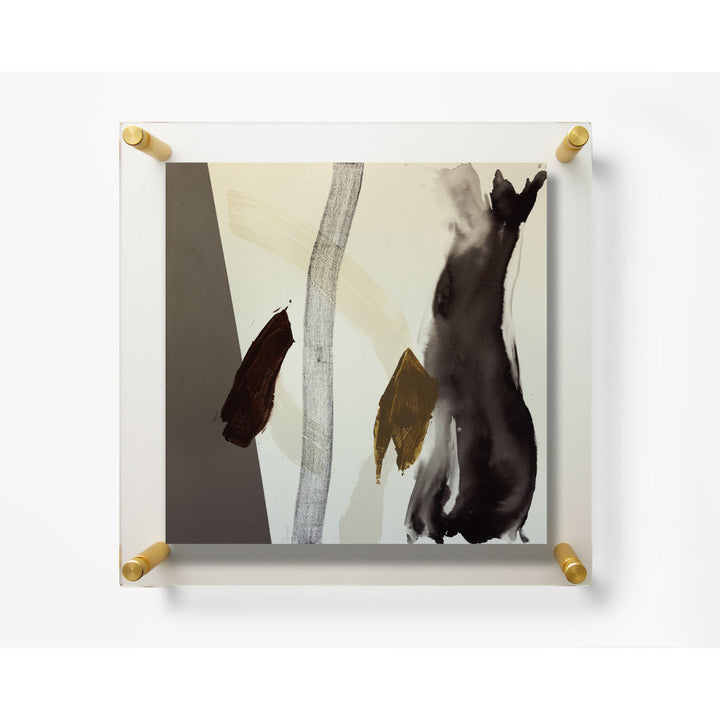 Clear UV-Grade Acrylic Modern Floating Picture Frame - Gold Wexel Art Photo Size: 12" H x 12" W