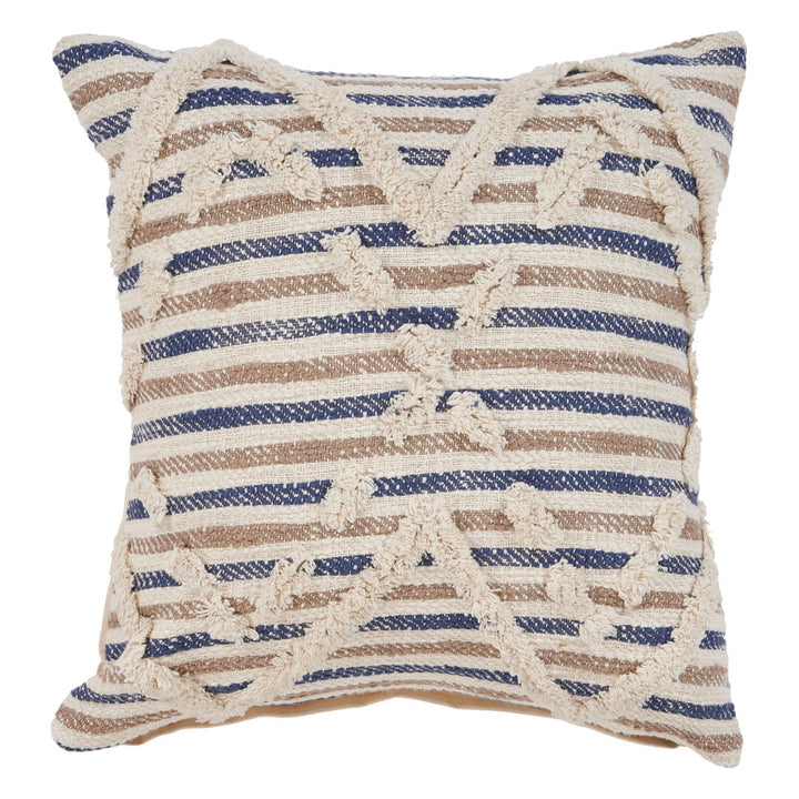 Pillow Textured Stripe Cotton Throw Pillow Rajani Home