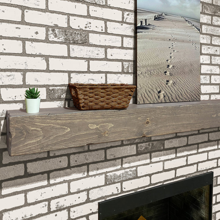 Melodye Rustic Fireplace Shelf Mantel Ebern Designs Shelf Length: 36 in., Finish: Aged Barrel