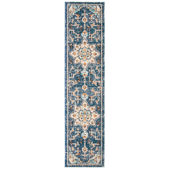 Felty Oriental Blue/Light Blue Area Rug Langley Street® Rug Size: Runner 2'2" x 6'