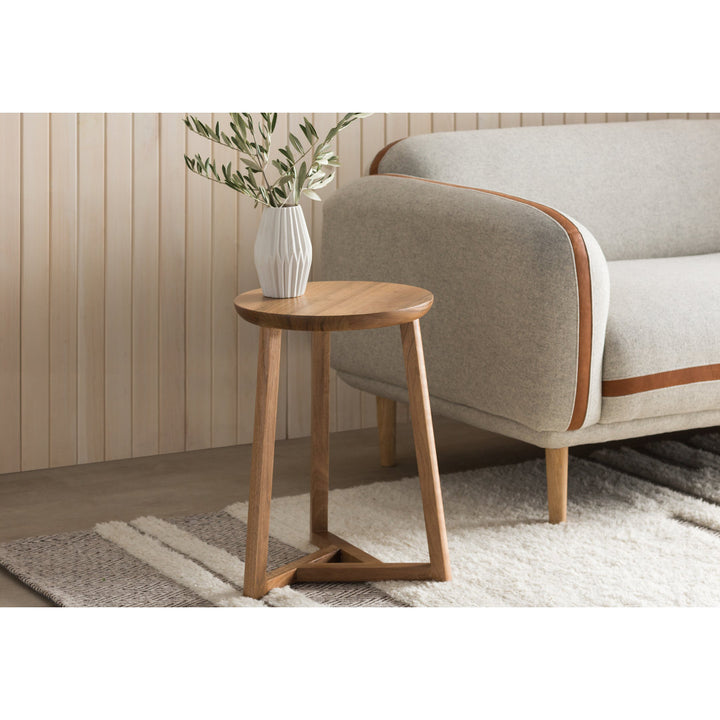 Virgo Solid Wood Cross Legs End Table AllModern Color: Light Walnut