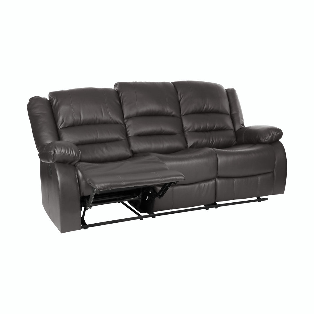 Jianyu 82" Faux Leather Pillow Top Arm Reclining Sofa Red Barrel Studio® Fabric: Brown Faux Leather