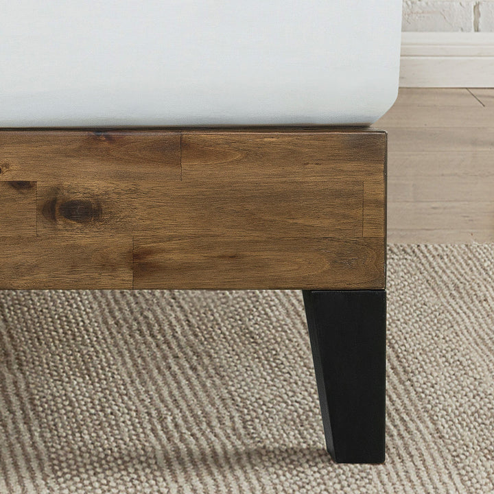 Kira Solid Wood Platform Bed Union Rustic Color: Dark Natural Wood Size: Twin