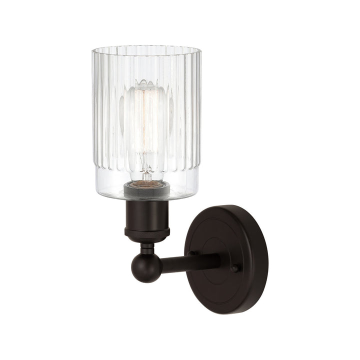 Elloise 1-Light Armed Sconce Kelly Clarkson Home Shade Color: Clear Fixture Finish: Oil Rubbed Bronze