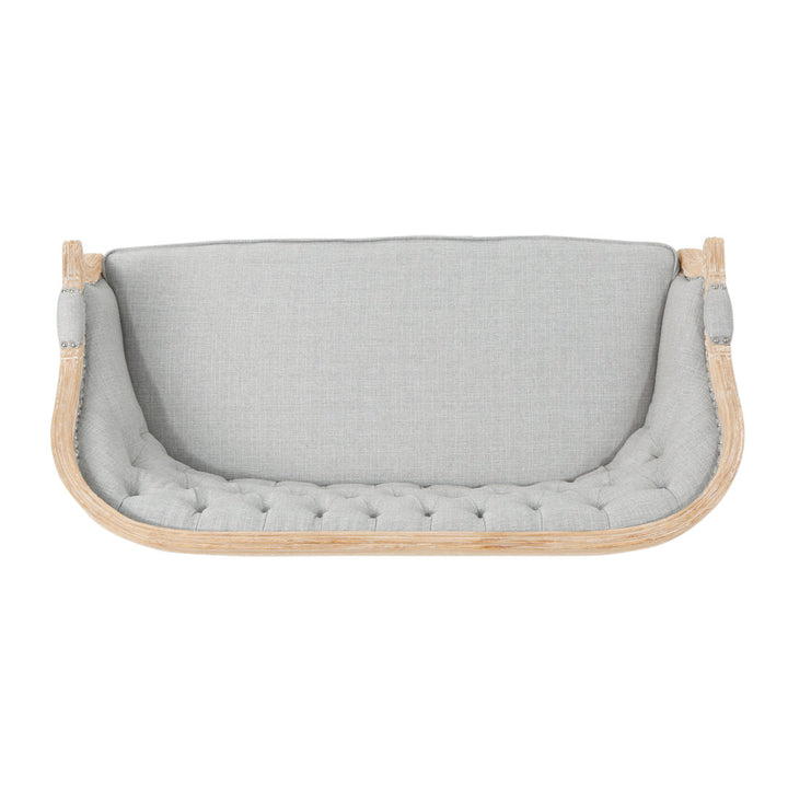Atenea 49.5'' Upholstered & Birch Wood Loveseat August Grove® Upholstery Color: Light Gray
